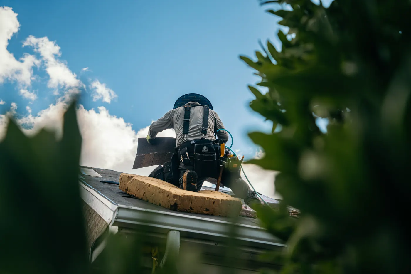 Tarping and dry-in on a The Hawthorns commercial roof